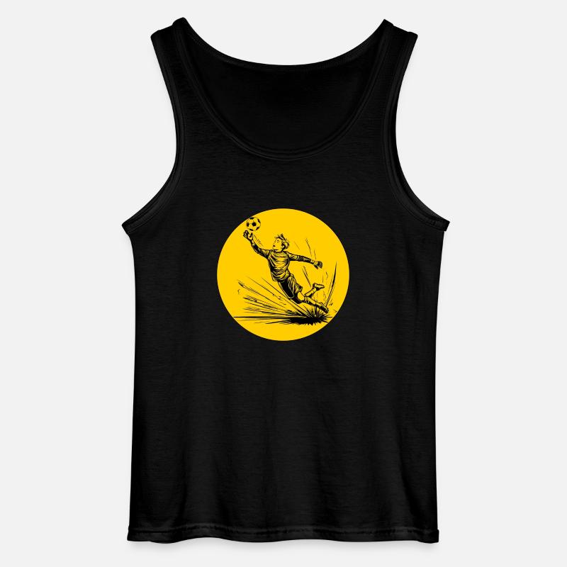 Goalkeeper (black and yellow) - Gildan Men’s Tank Top - black