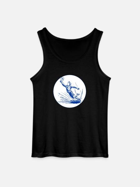 Goalkeeper (blue and white) - Gildan Men’s Tank Top - black