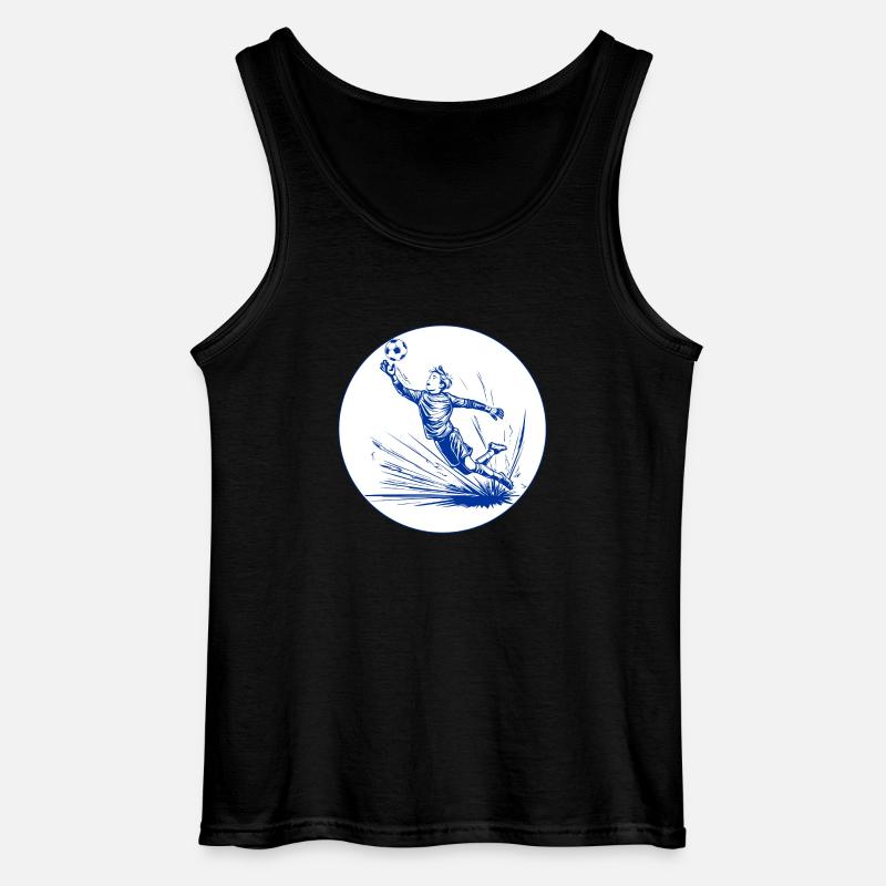 Torwart (blau-weiß) - Gildan Männer Tank Top - Schwarz