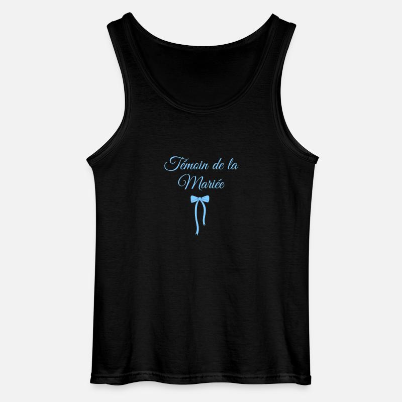 Bride's Witness Blue Bow - Gildan Men’s Tank Top - black