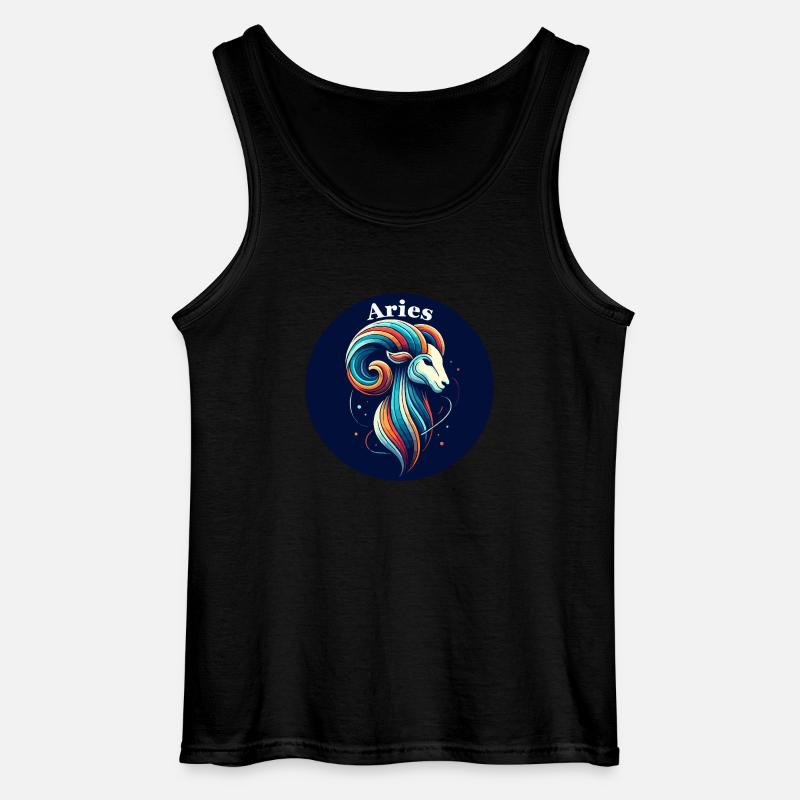 Widder Widder bunt - Gildan Männer Tank Top - Schwarz
