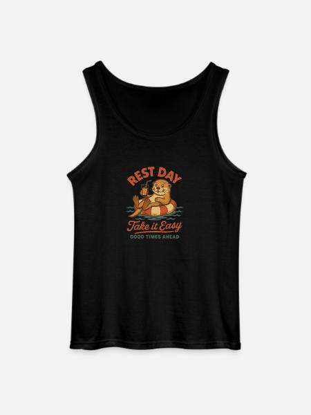 Havodderens hviledag – Sjov afslapning og sommerafslutning - Gildan tanktop til mænd - sort