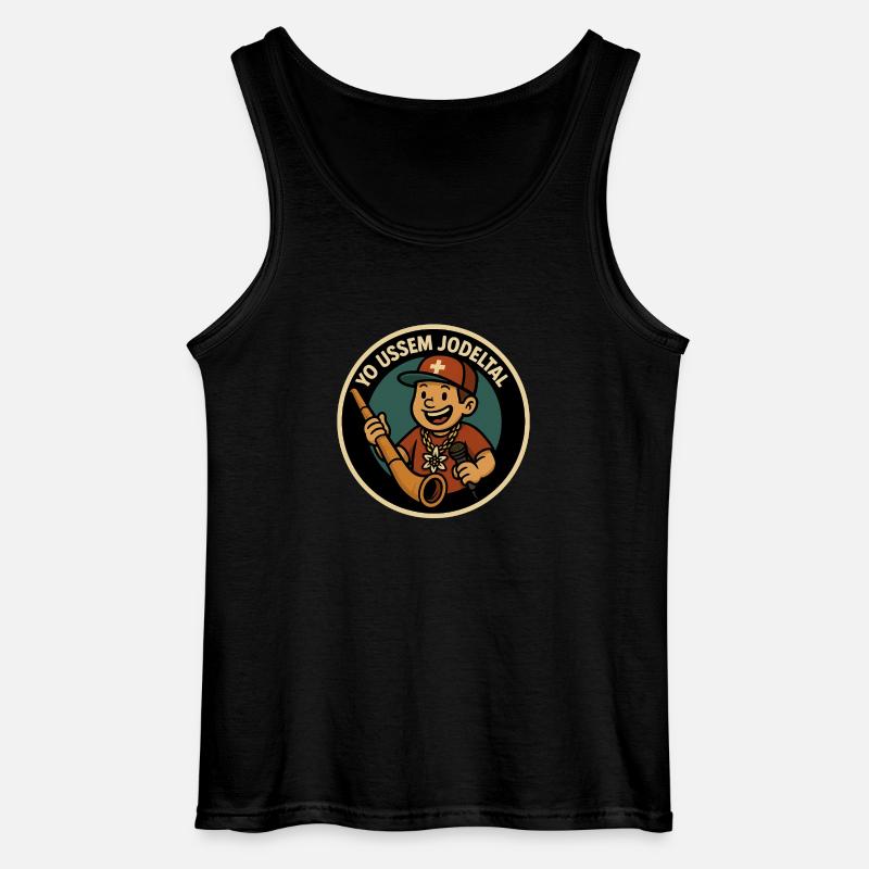 yo ussem jodeltal - Gildan Männer Tank Top - Schwarz