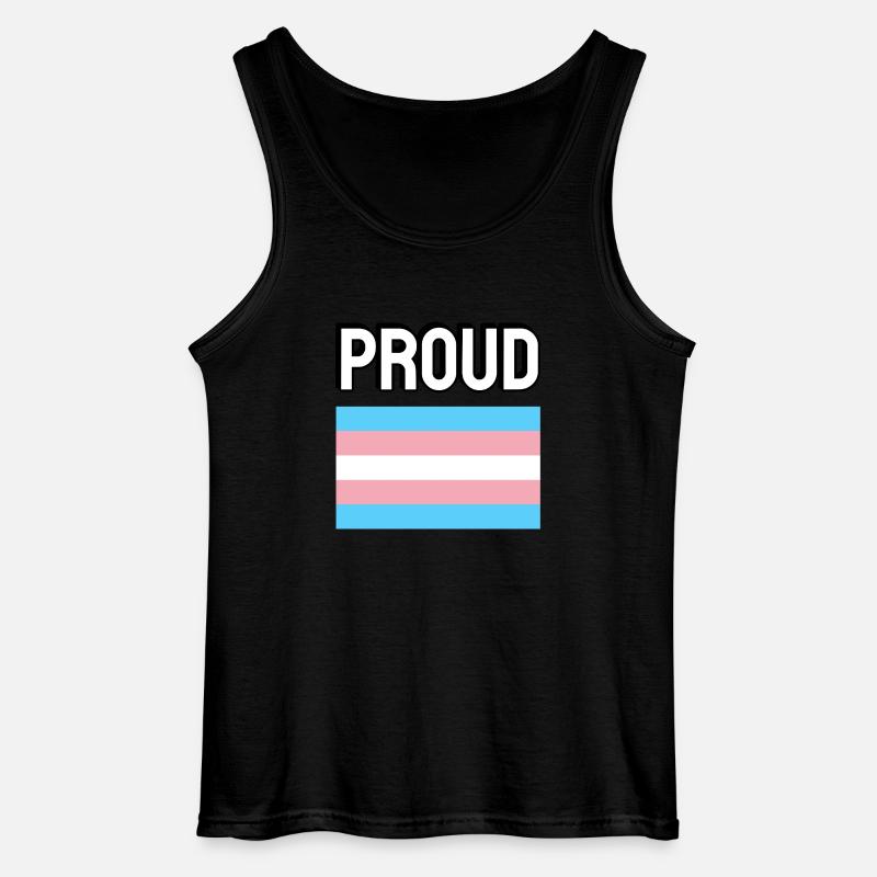 Trans Pride Transpride Flagge Stolz - Gildan Männer Tank Top - Schwarz