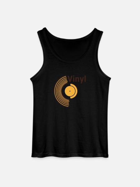 vinyl v1 (© alteerian) - Gildan Men’s Tank Top - black