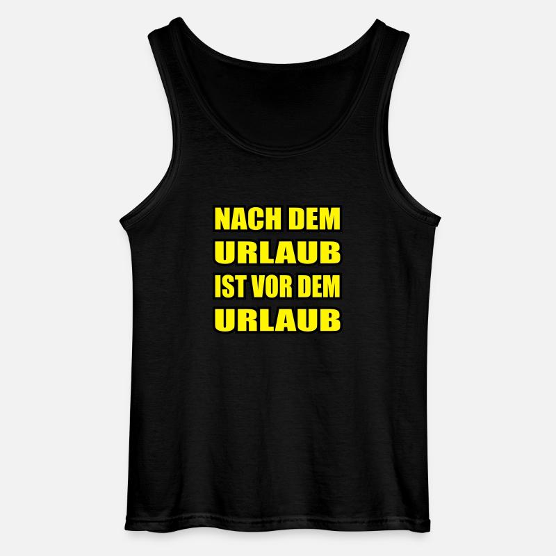urlaub - Gildan Männer Tank Top - Schwarz