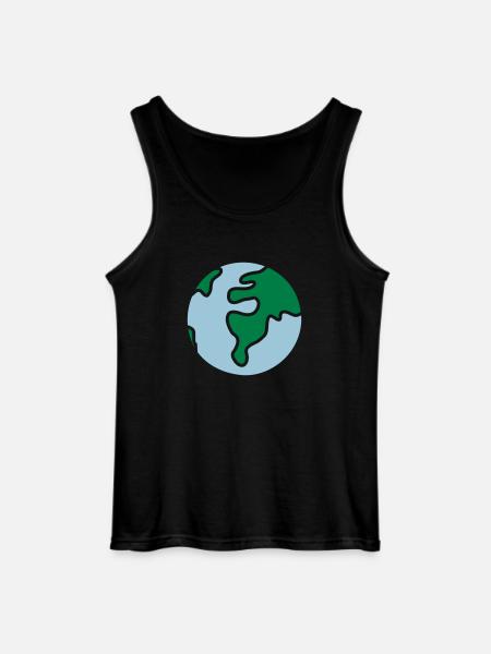 Globus - Welt - Gildan Männer Tank Top - Schwarz