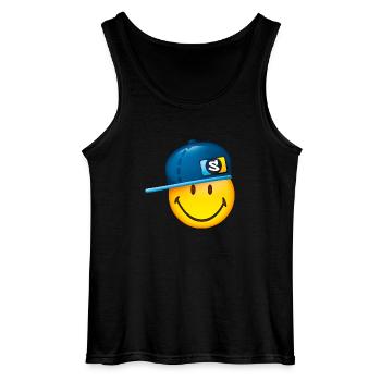 Smiley Cap - Gildan Männer Tank Top - Schwarz - Vorne - AI Model Male 185 dark (185cm)