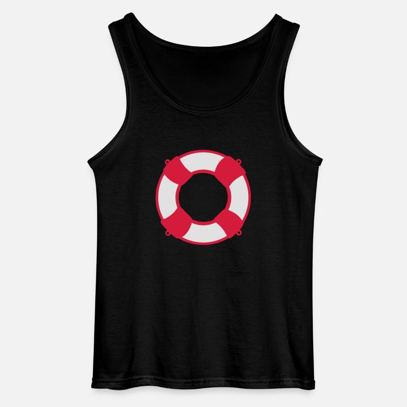 Rettungsring - Gildan Männer Tank Top - Schwarz