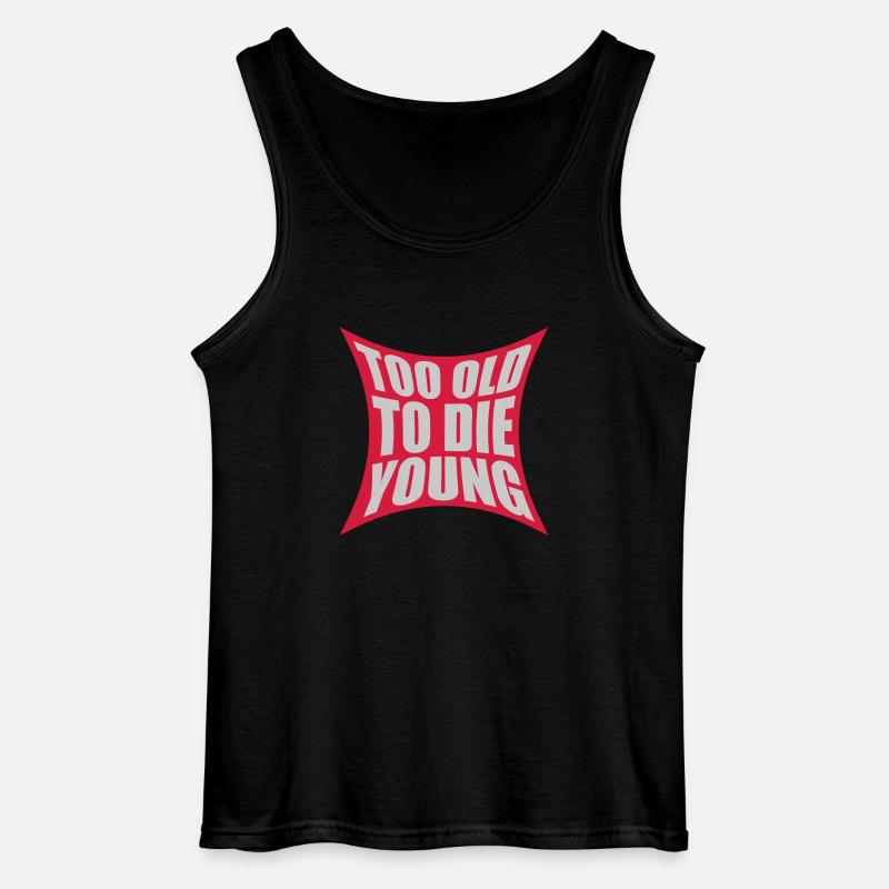 Logo Too old - Gildan Männer Tank Top - Schwarz