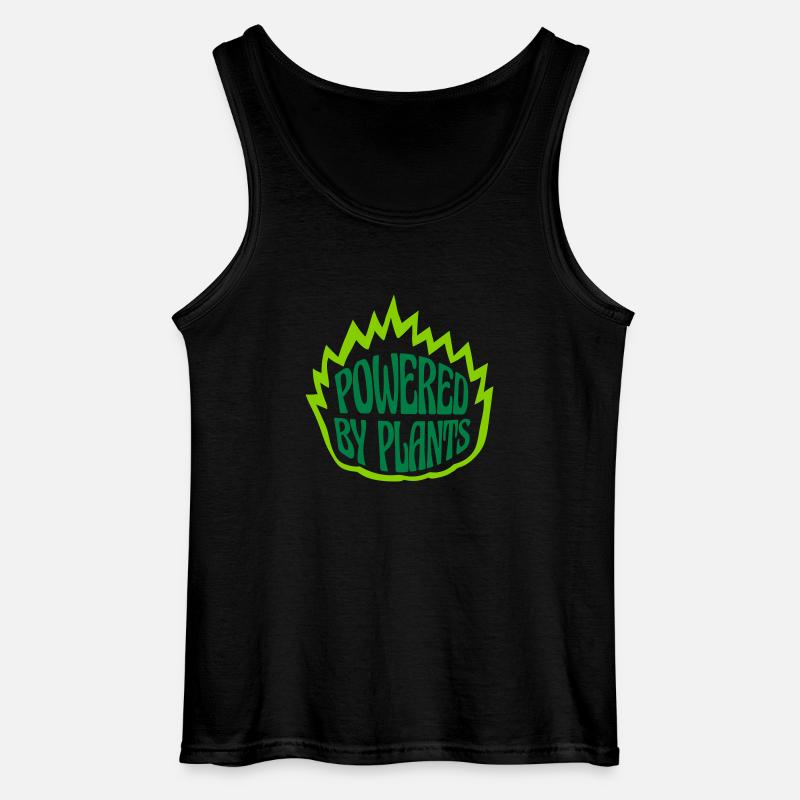Powered by plants - Gildan Männer Tank Top - Schwarz