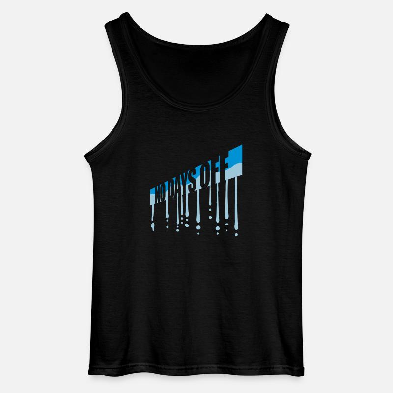 no days off Zitat - Gildan Männer Tank Top - Schwarz