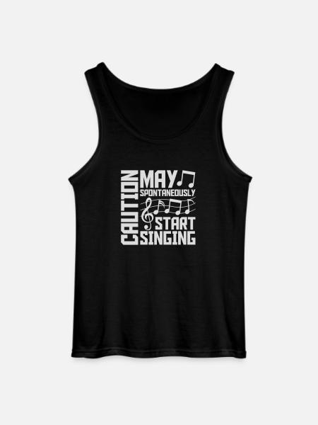 may spontaneously start singing - Gildan Men’s Tank Top - black