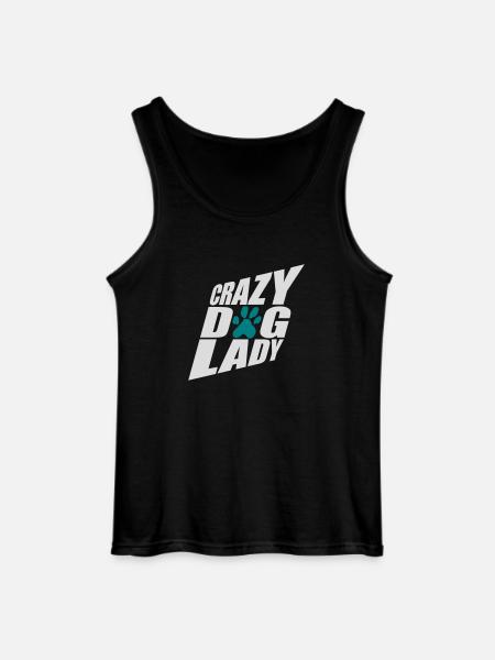 crazy dog lady quote - Gildan Men’s Tank Top - black