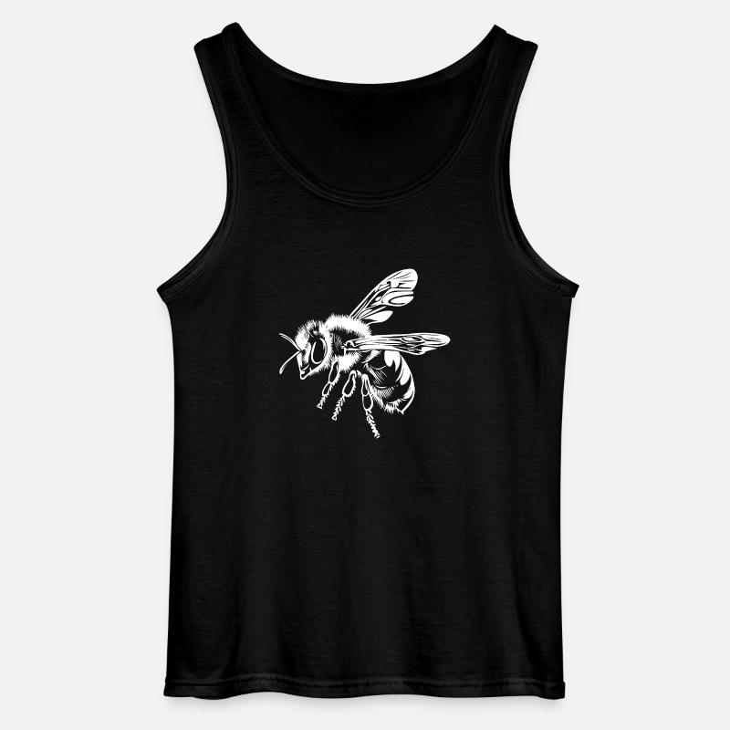 Biene Imker Graphic - Gildan Männer Tank Top - Schwarz