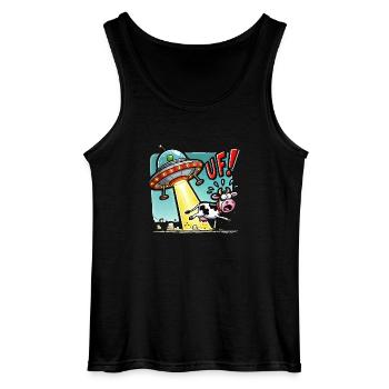 ufo kuh - Gildan Männer Tank Top - Schwarz - Vorne - AI Model Male 185 dark (185cm)