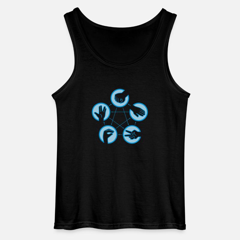 rock_paper_scissors_lizard - Gildan Männer Tank Top - Schwarz