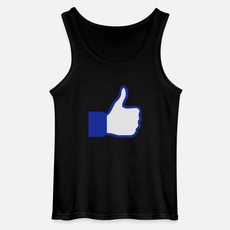 social network button - Gildan Männer Tank Top - Schwarz