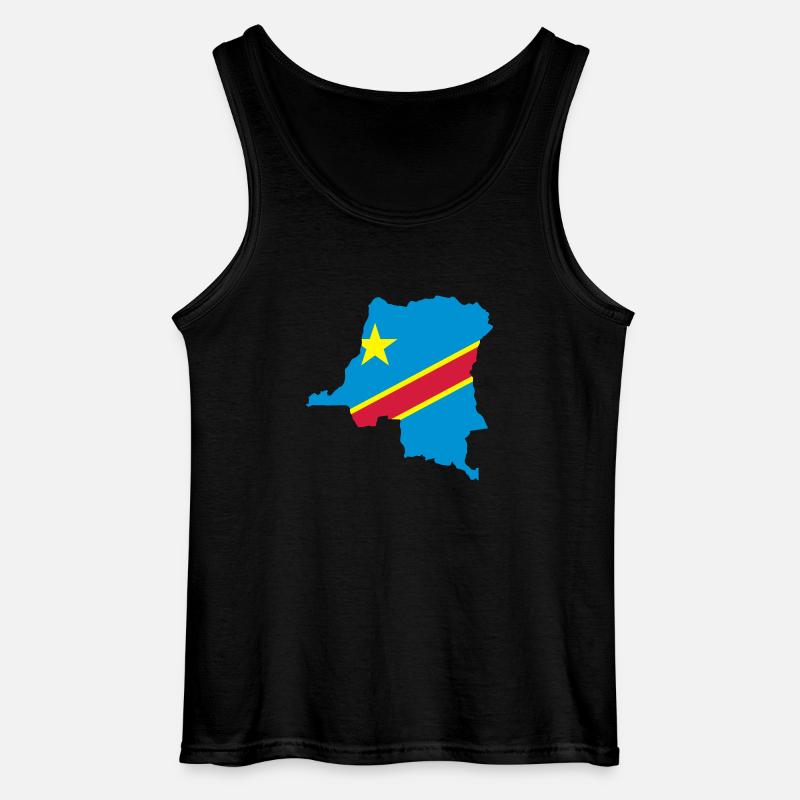 Kongo Map - Gildan Männer Tank Top - Schwarz