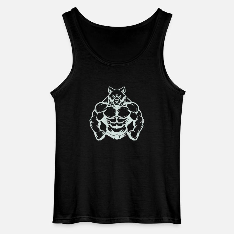 bär comic - Gildan Männer Tank Top - Schwarz