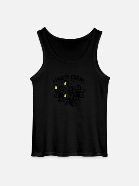Party Crew Monkey Beer - Gildan Men’s Tank Top - black