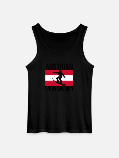 Austrian Snow Division Snowboard Tee - Gildan Men’s Tank Top - black