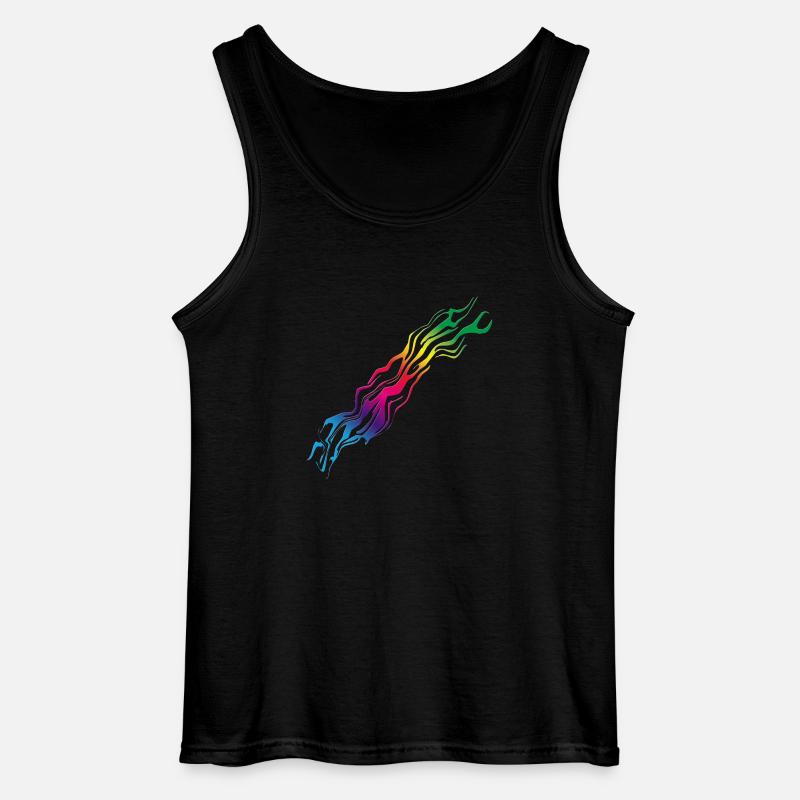 Regenbogen / Rainbow - Gildan Männer Tank Top - Schwarz