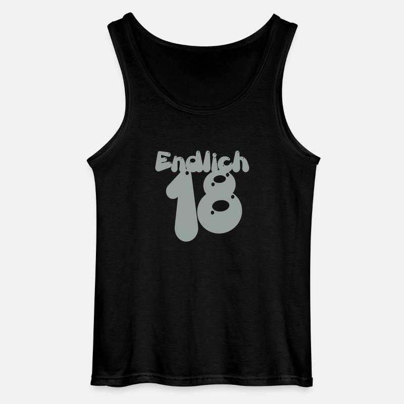 Endlich 18! - Gildan Männer Tank Top - Schwarz