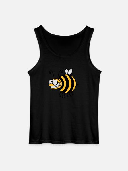 Funny thickness crazy bee - Gildan Men’s Tank Top - black