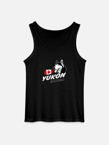 Yukon - Husky - Canada Flag - Gildan Männer Tank Top - Schwarz