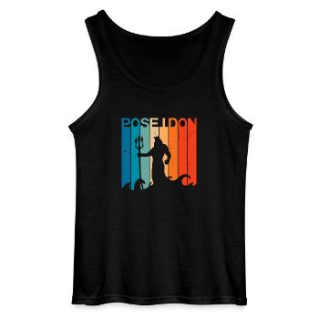 Poseidon Graphic - Gildan Men’s Tank Top - black - Front - AI Model Male 185 dark (185cm)
