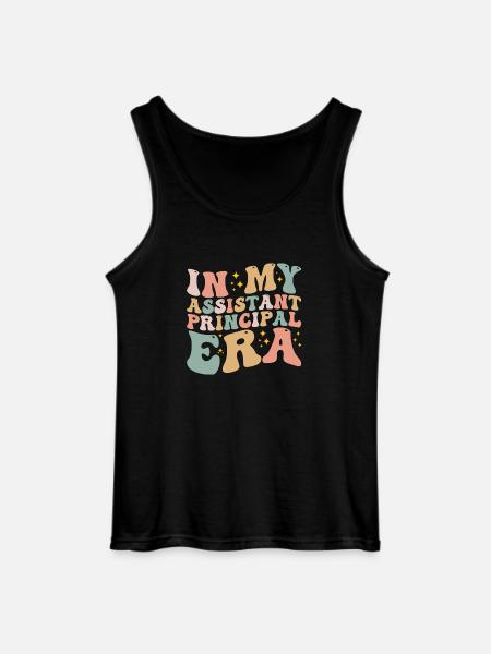 In My Assistant Principal Era - Gildan Men’s Tank Top - black