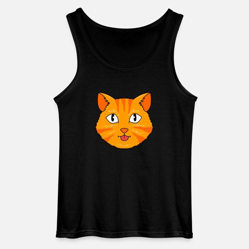 Tabby Katze - Gildan Männer Tank Top - Schwarz