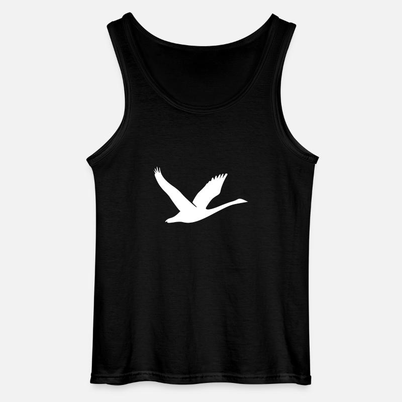 Schöne Schwan Silhouette - Gildan Männer Tank Top - Schwarz