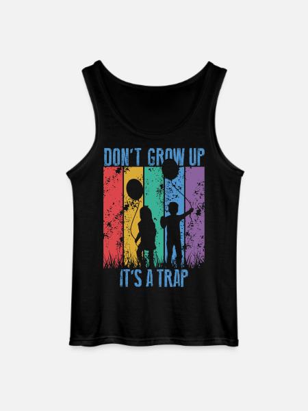 grow up child kid - Gildan Men’s Tank Top - black