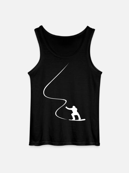 Lumilautailija, Kaarre, Alamäki, Freerider, Talvi - Gildan miesten tanktoppi - musta