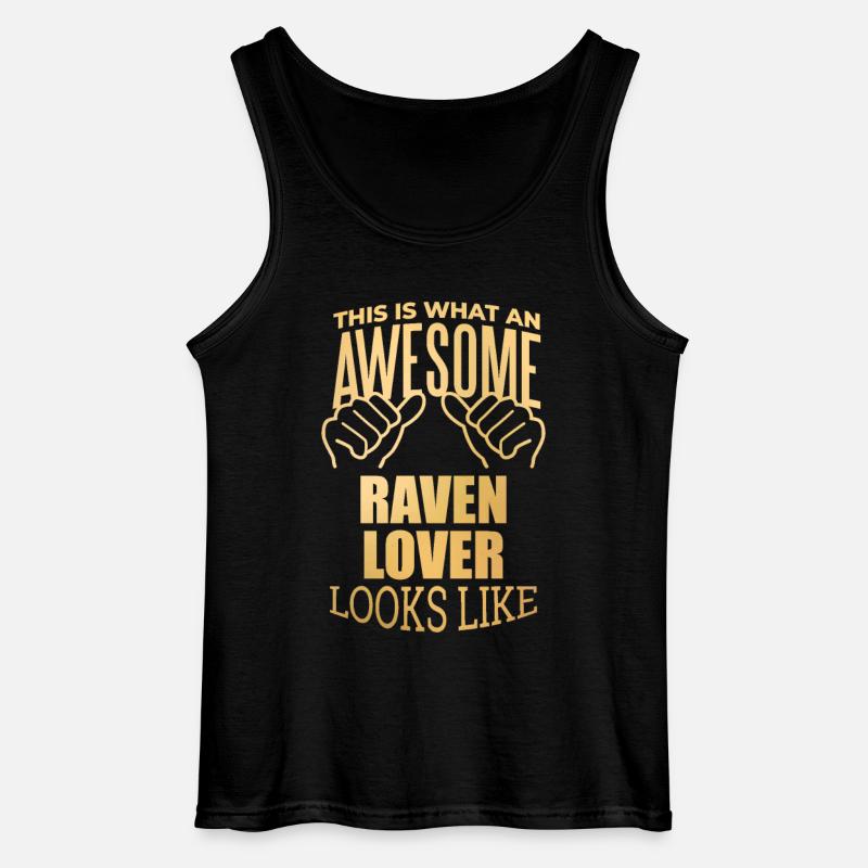 ravn - Gildan tanktop til mænd - sort