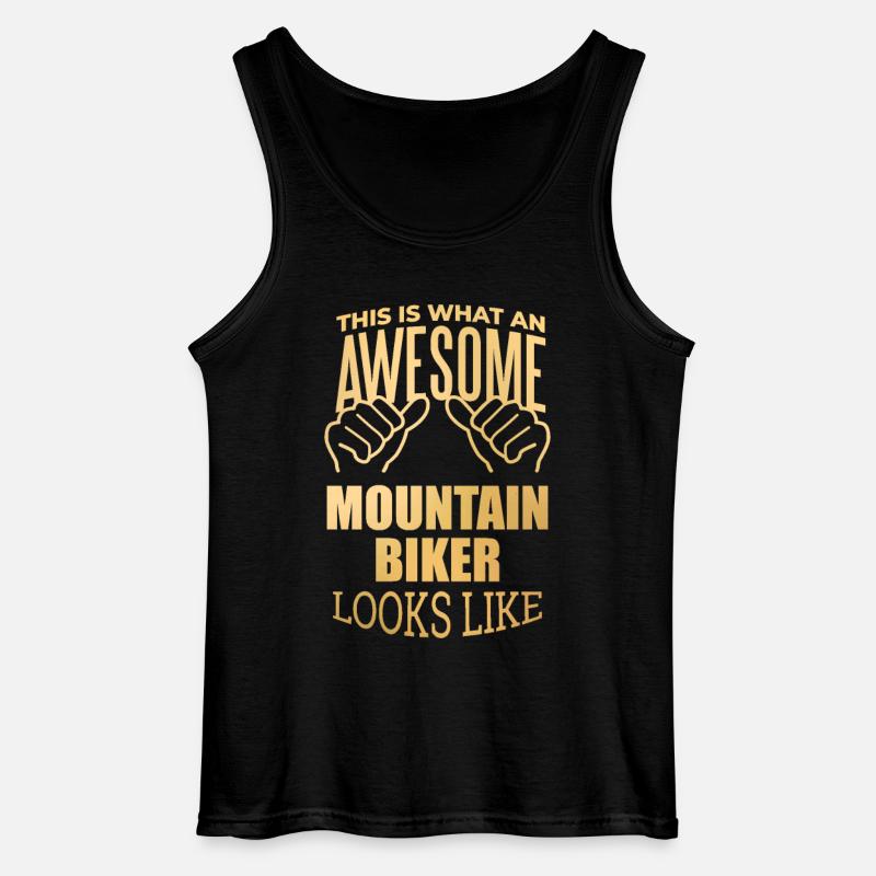 Mountainbiker - Gildan Männer Tank Top - Schwarz
