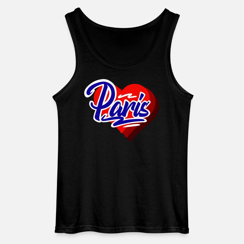 Paris - Gildan Männer Tank Top - Schwarz