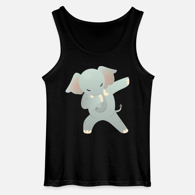 Elephant Dab Dance - Cool Gift - Gildan Men’s Tank Top - black