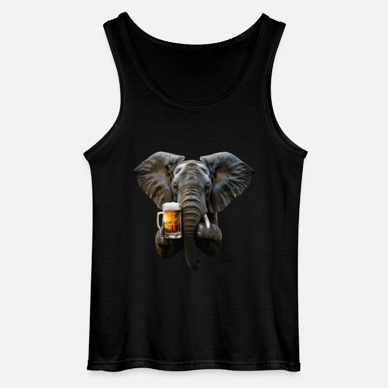 Elefant - Gildan Männer Tank Top - Schwarz