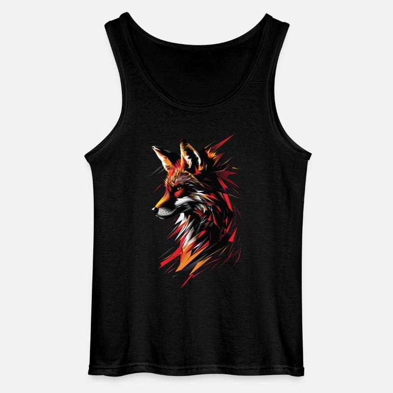 Fuchs - Gildan Männer Tank Top - Schwarz