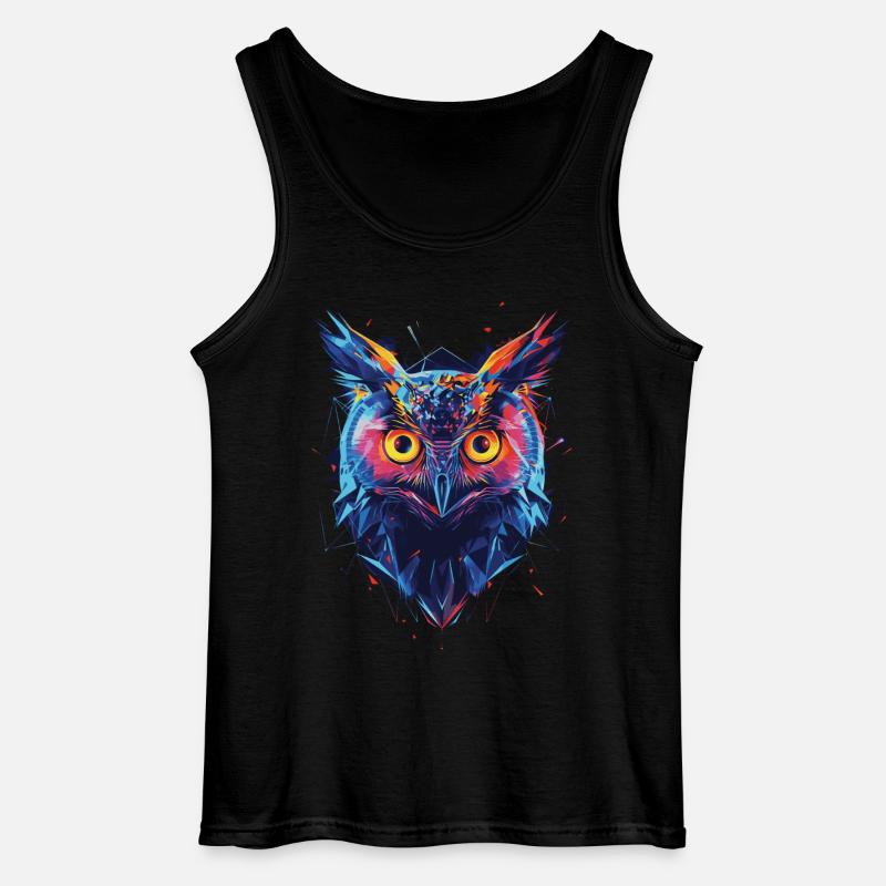 Eule - Gildan Männer Tank Top - Schwarz
