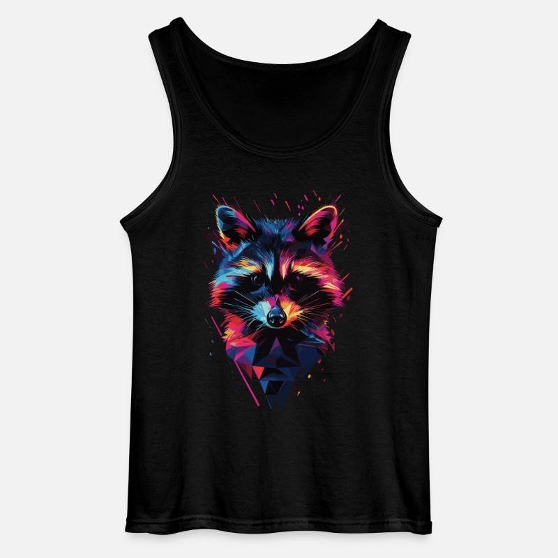 Waschbär - Gildan Männer Tank Top - Schwarz