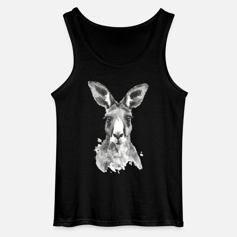 Känguru - Gildan Männer Tank Top - Schwarz