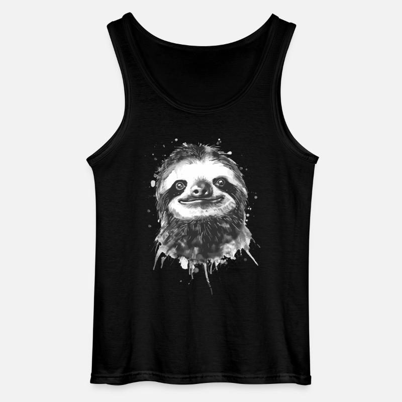 Faultier - Gildan Männer Tank Top - Schwarz