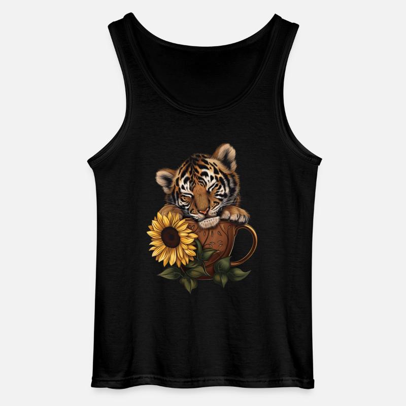 Tiger - Gildan Männer Tank Top - Schwarz