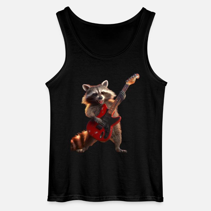 Waschbär - Gildan Männer Tank Top - Schwarz