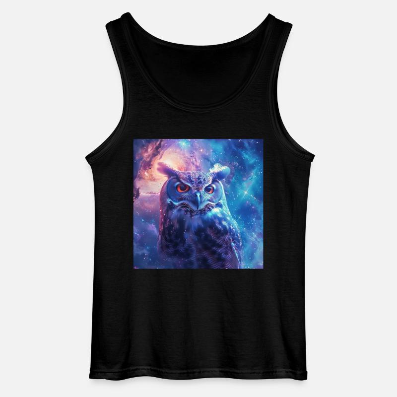 Eule - Gildan Männer Tank Top - Schwarz