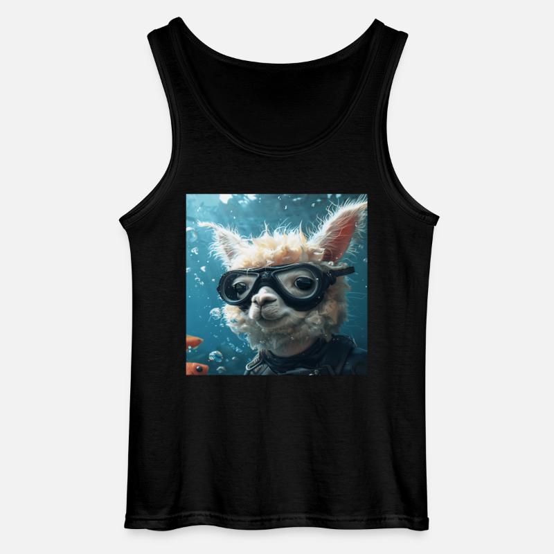 Alpaka - Gildan Männer Tank Top - Schwarz